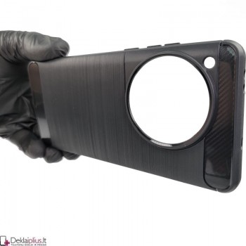 Carbon guminis dėklas - juodas (Oneplus 12R) Carbon guminis dėklas - juodas (Oneplus 12R)